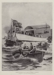 Lanzamiento del Yate de Sir Thomas Lipton, el Shamrock, en Millwall